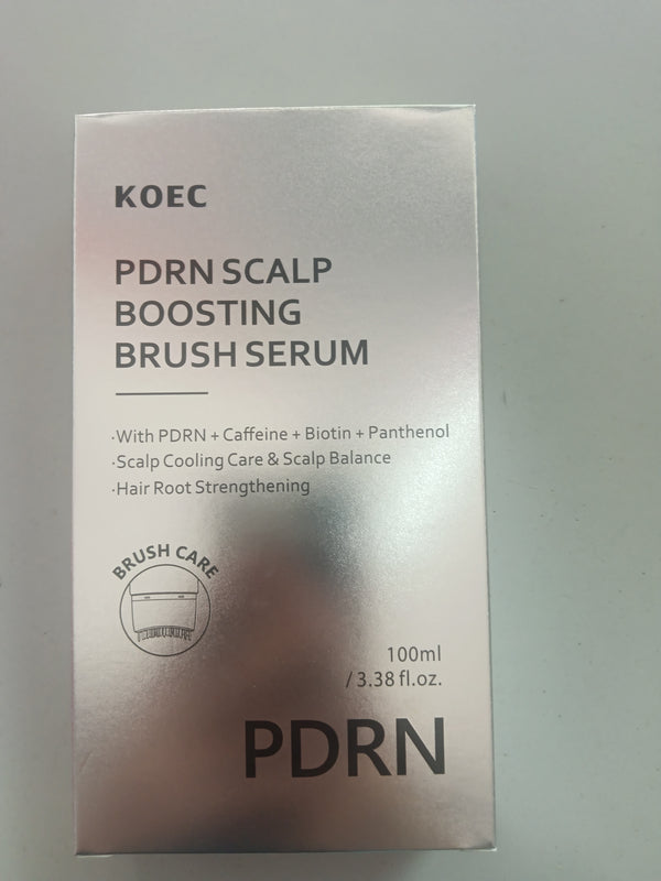 Caja plateada del sérum KOEC PDRN de 100 ml, vista de frente